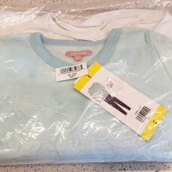 BCBG Girls Butterfly 3 Piece Set Blue and Aqua with Butterflies Size 5 - Picture 2 of 5